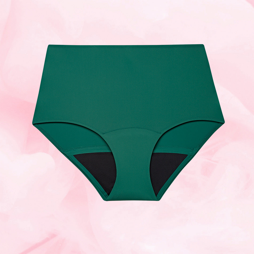 Essentials High Waist Heavy Malachite Green Front