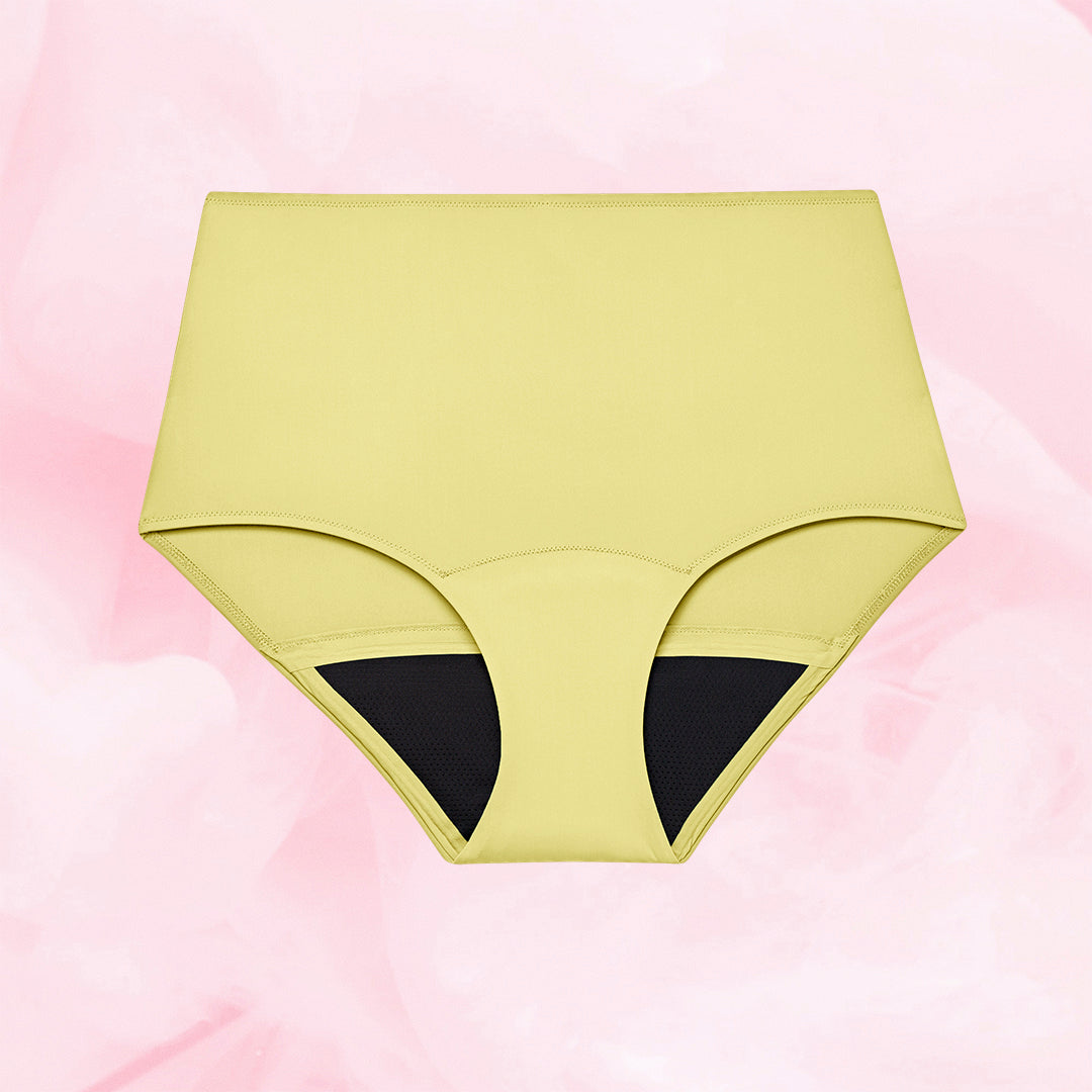 Essentials High Waist Heavy Pineapple Yellow Front