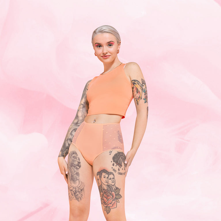 Sensual Lace High Waist Light Apricot Crush Rhiannon