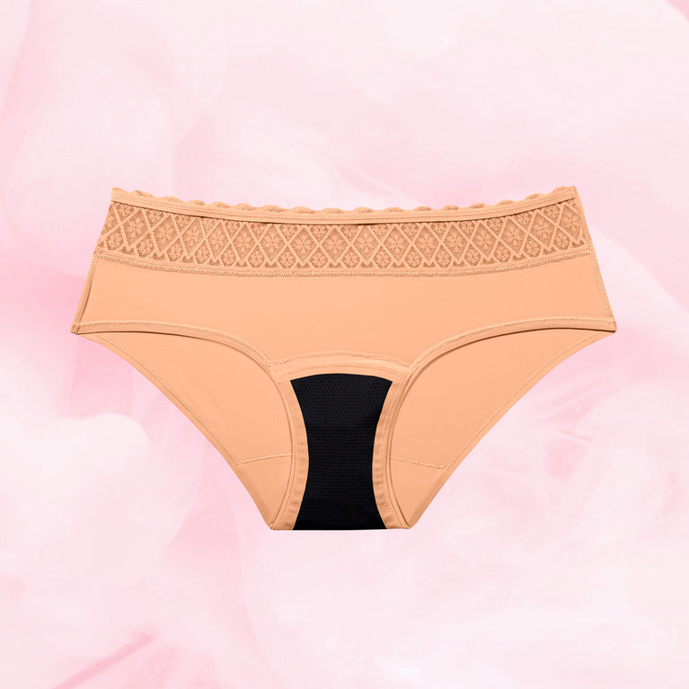 Sensual Lace Hipster Full Lace Light Apricot Crush Gusset Front