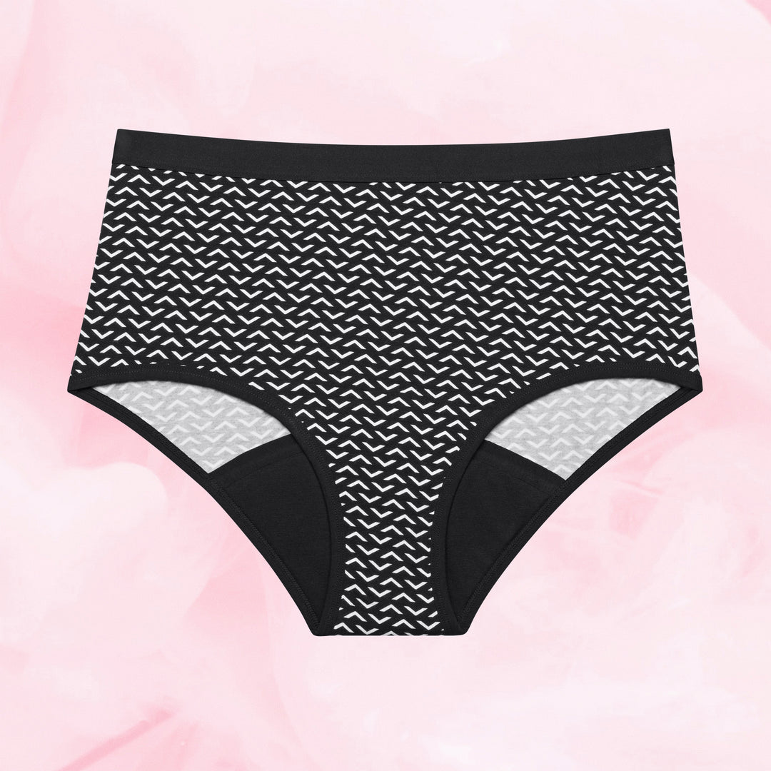Teens Brief Design Moderate Black Front White black