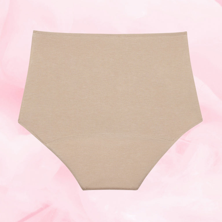 Eco HighWaist heavy beige back white beige