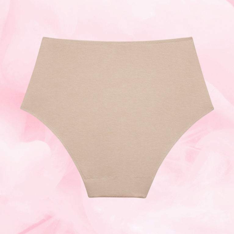 Eco HighWaist light beige back white beige
