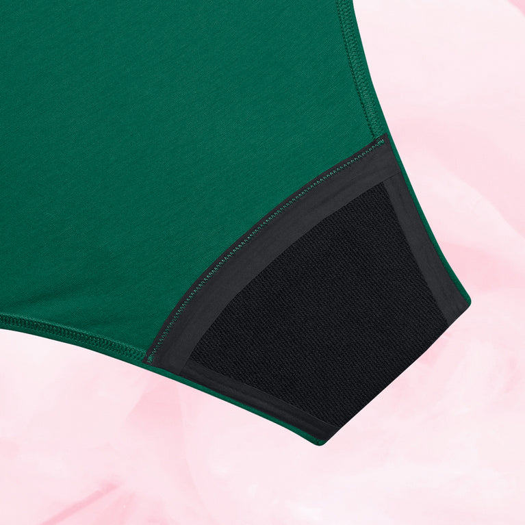 Essentials Brazilian Moderate Malachite Green Gusset Back