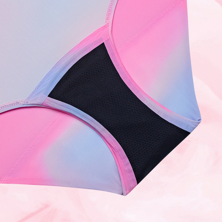 Essentials High Waist Heavy Aura Print Gusset Front