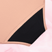 ComfortFit High Waist Heavy period pants showcasing a close-up of the pink and black design, emphasizing the slimline edges and high waist for discreet protection.