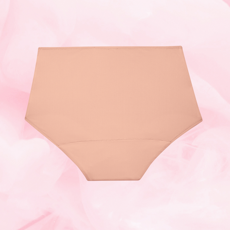 Close-up of ComfortFit High Waist Moderate period pants, showcasing the tailored gusset and slimline edges for discreet, reliable protection.