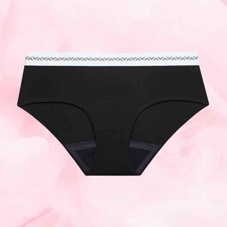 Essentials Hipster Waistband Moderate Black Front