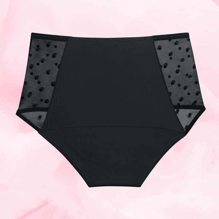 Highwaist Dots Heavy Black Back