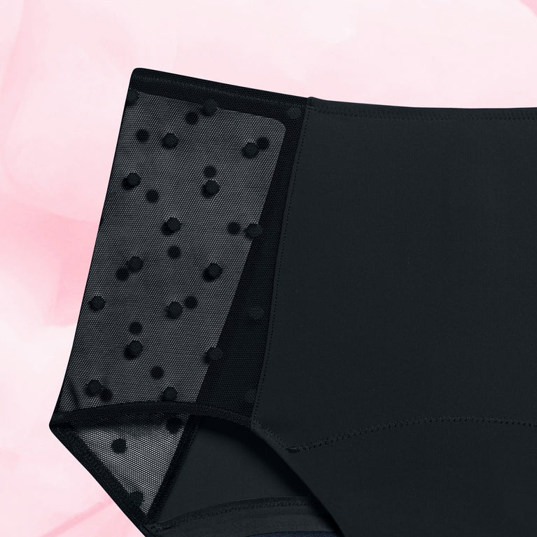 Highwaist Dots Heavy Black Front crop black