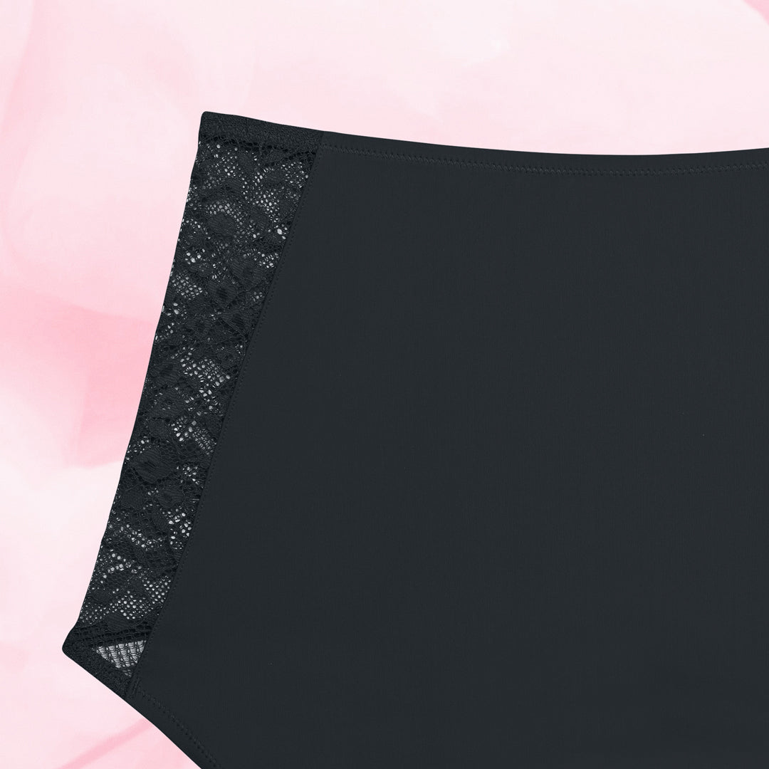 Highwaist Floral Light Black Back crop black