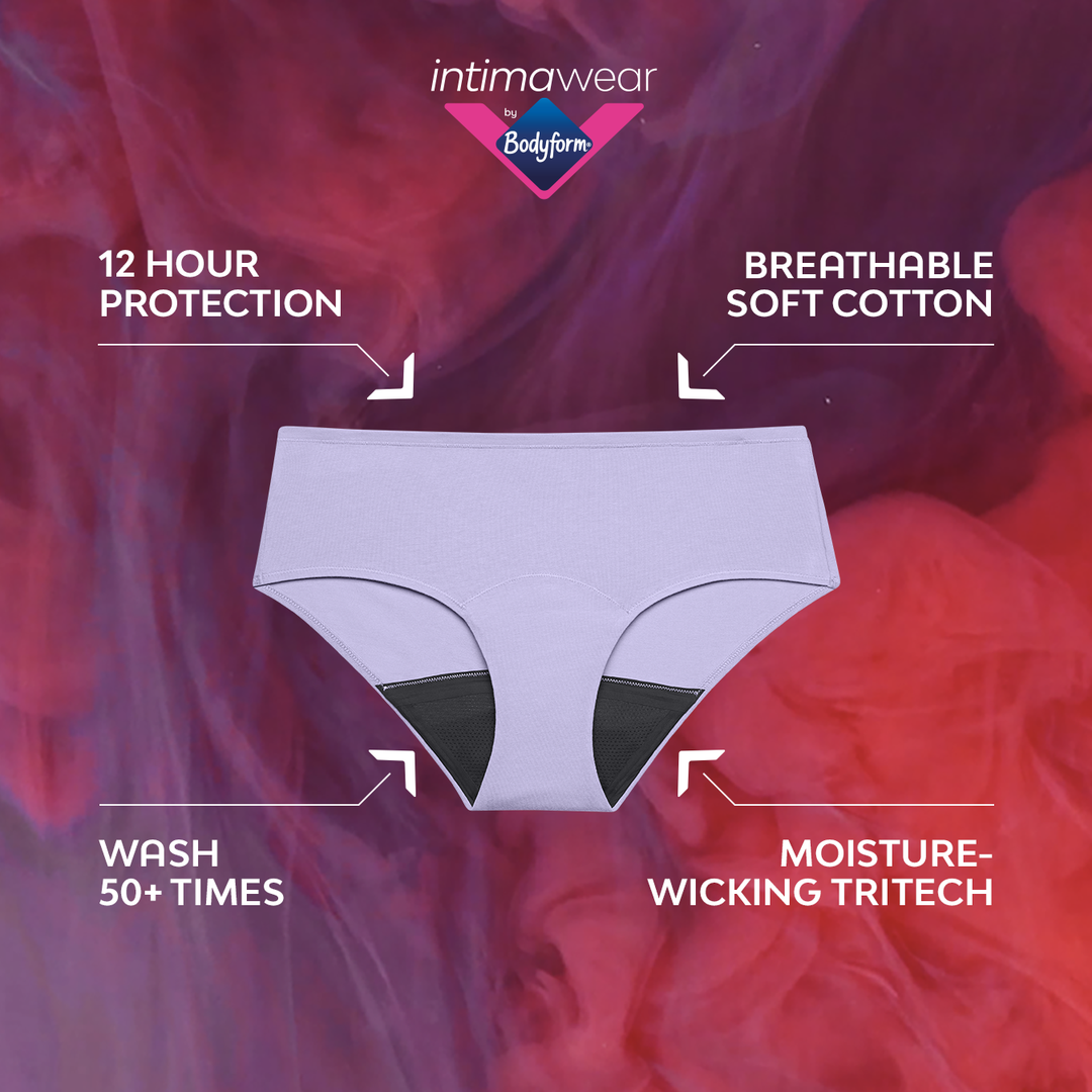 StainFree Reusable Period Panty - 2 Pack Blue Hipster (XS)