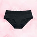 Hipster Moderate Lace Waistband Black Front