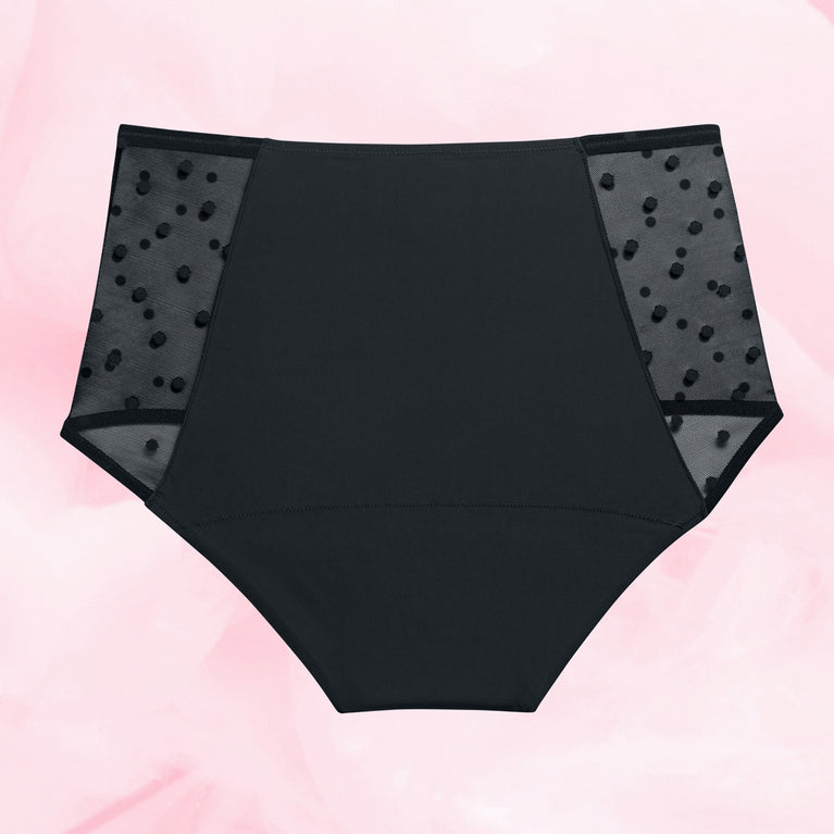 Lush Highwaist Dots Moderate Black Back