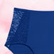 Lush Highwaist Floral Heavy Deep Blue Detail Front White deep blue