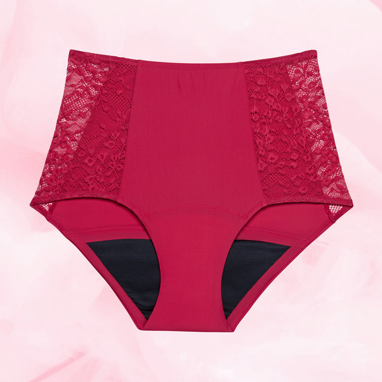 Lush Highwaist Floral Heavy Electric Magenta Front
