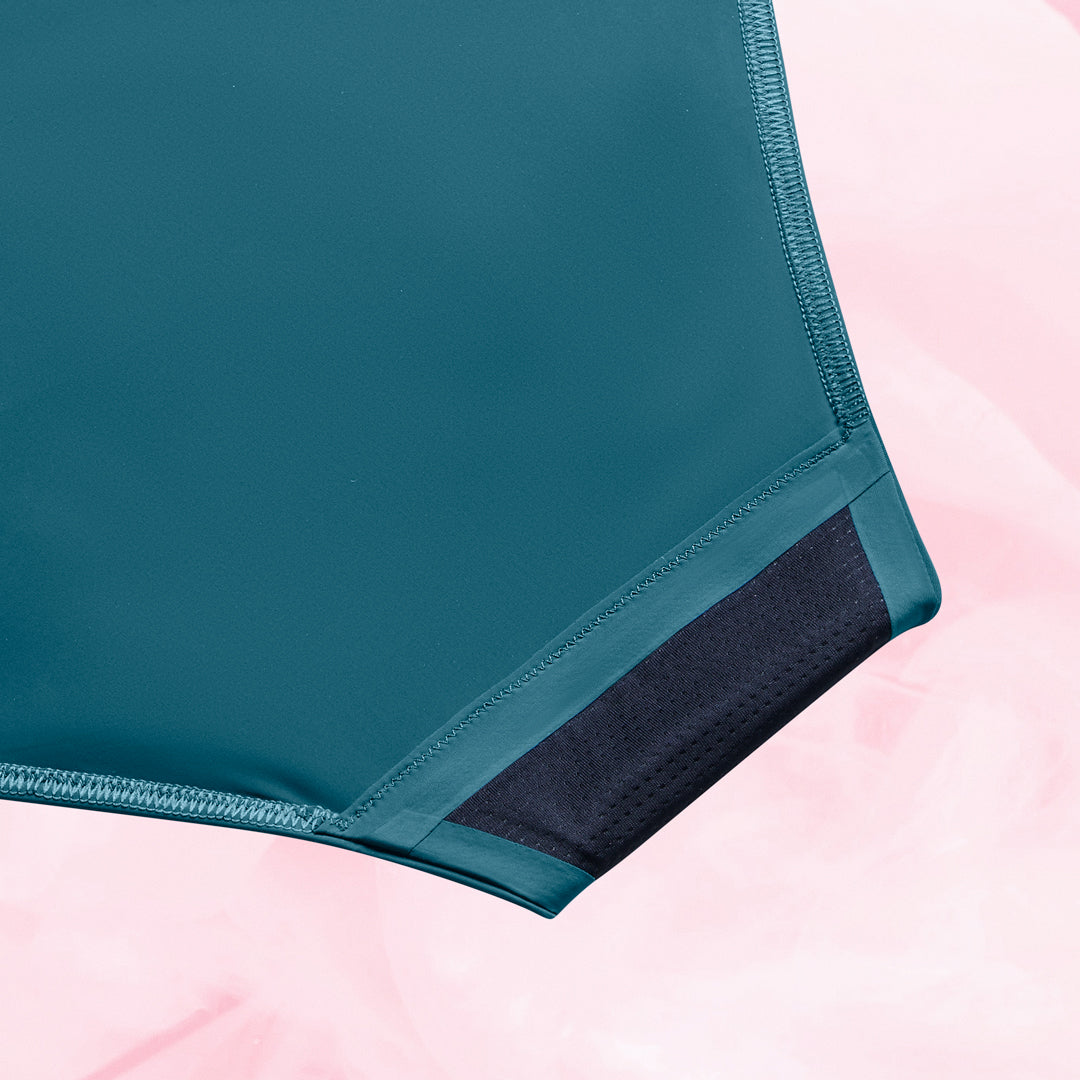 Lush Highwaist Light Deep Ocean Gusset Back White