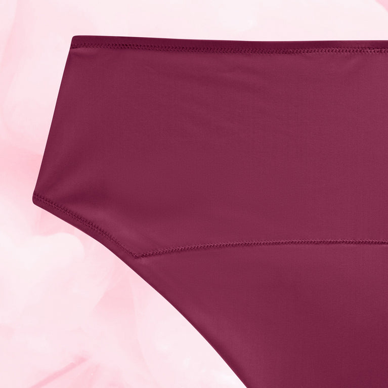 Lush Hipster Heavy Burgundy Detail Back White burgundy
