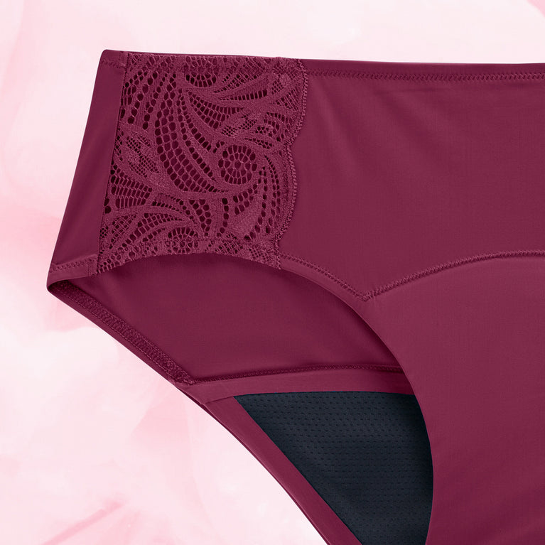 Lush Hipster Heavy Burgundy Detail Front White burgundy