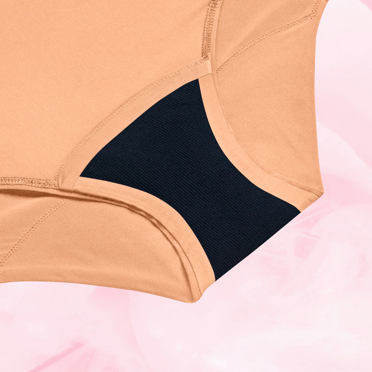 Sensual Lace Highwaist Dots Moderate Apricot Crush Gusset Front