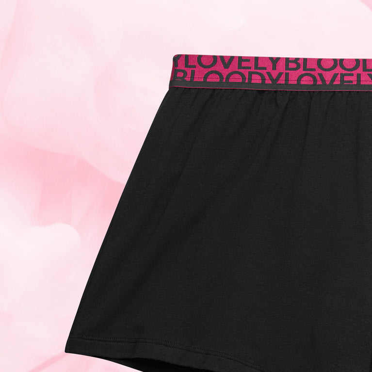 Sleepwear PJShort Overnight Black Detail Front White black
