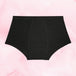 Teens Boxer Heavy high-waisted black briefs laid flat.