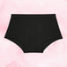 Teens Boxer Moderate black briefs laid flat.