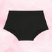 Teens Sleepwear Boxer Overnight, black high-waisted briefs laid flat.