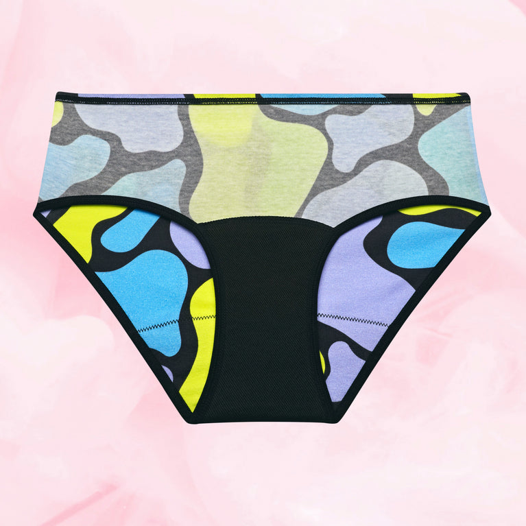 Teens Hipster Heavy briefs with bold abstract pattern.