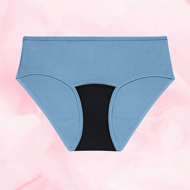 Teens Hipster Heavy high-waisted women's brief with contrasting gusset.