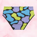 Teens Hipster Moderate underwear with abstract pattern on black base.