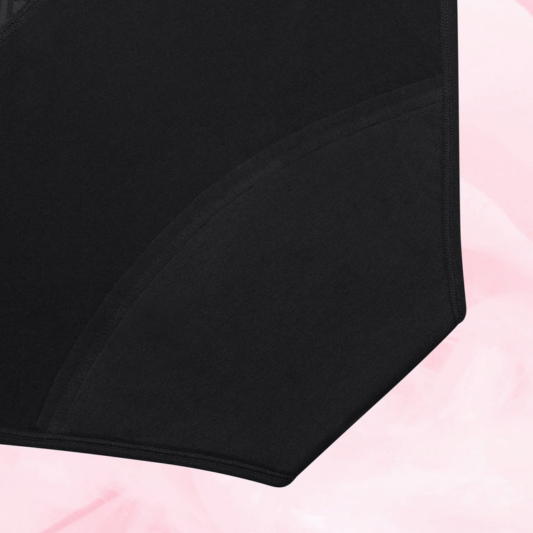 Teens Hipster Moderate Black Gusset Back White--black