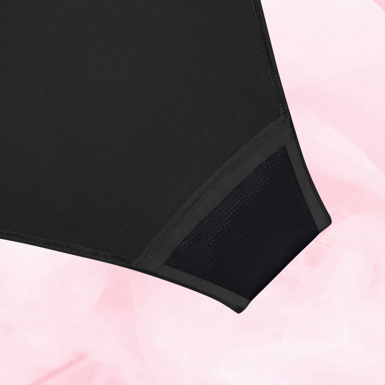 WAU Essentials Highleg Heavy Black Gusset Back