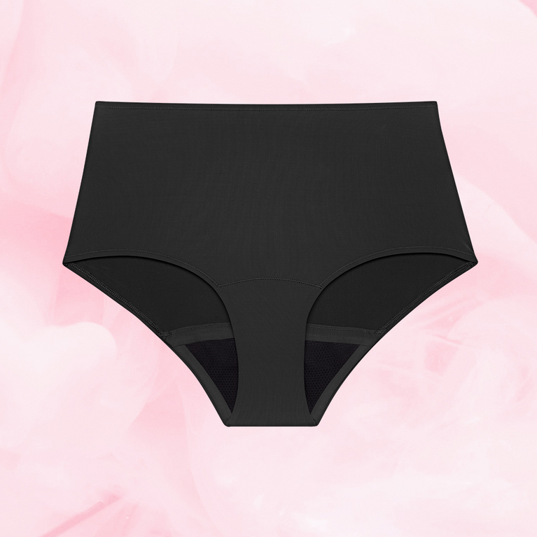 ComfortFit High Waist Heavy reusable period pants, featuring a high-waist design, tailored gusset, and slimline edges for discreet, reliable protection.