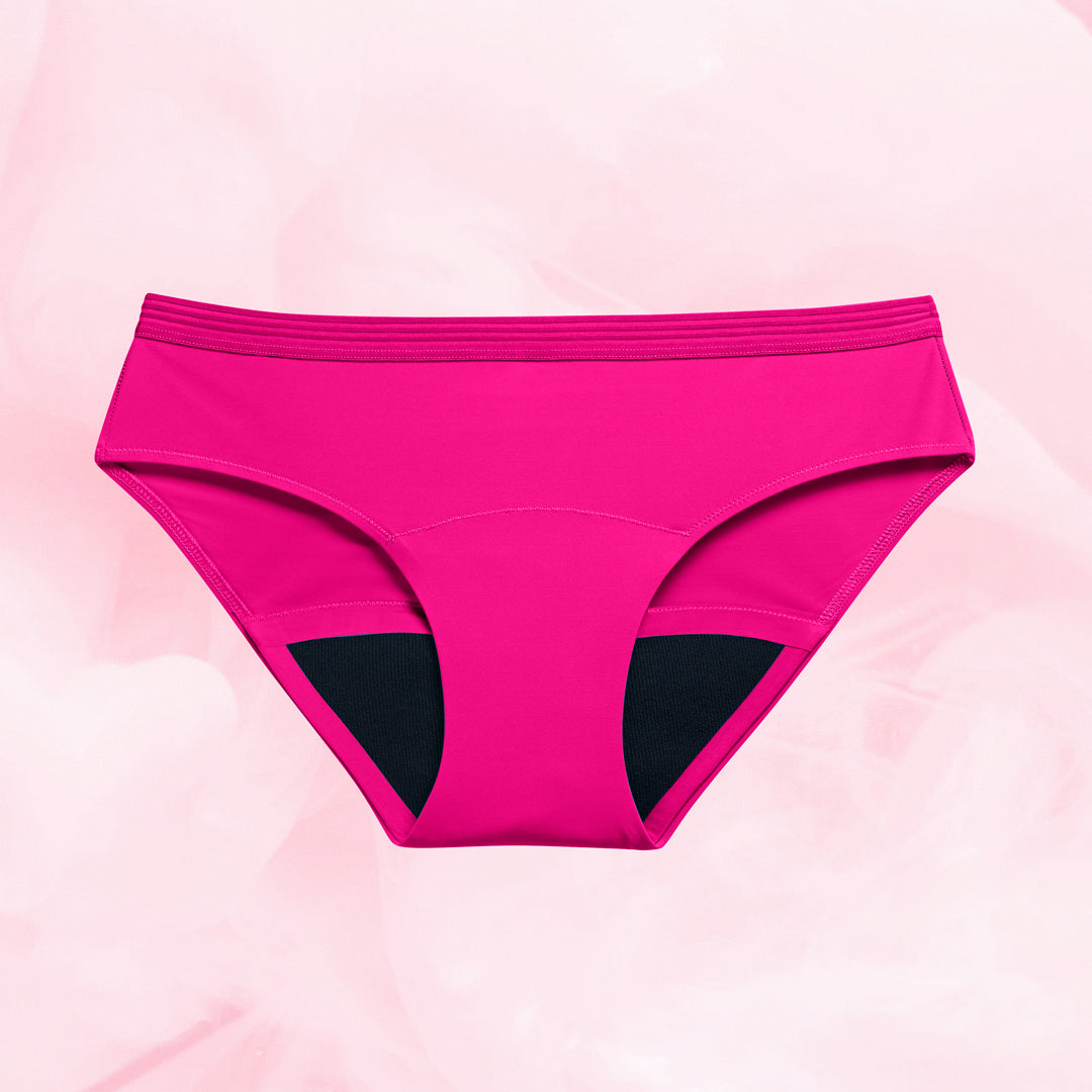 bikini basic moderate front fuchsia