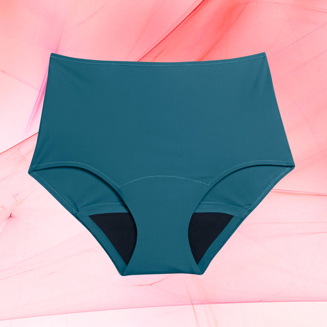 Women's Color Block High Waist Tummy Control Underwear, Apricot