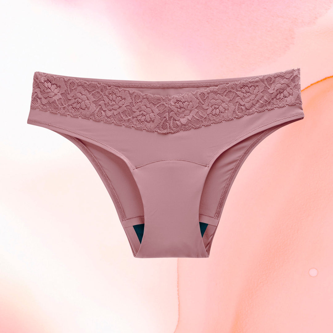 Brazilian Brief - Hot Pink  Sustainable TENCEL™ Lace Underwear